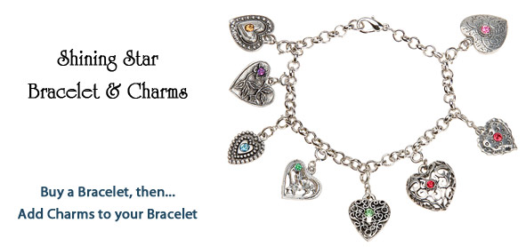 Buy a bracelet then add charms to your bracelet.
