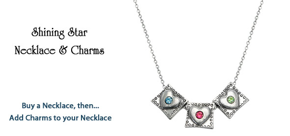 Buy a necklace then add charms to your necklace.